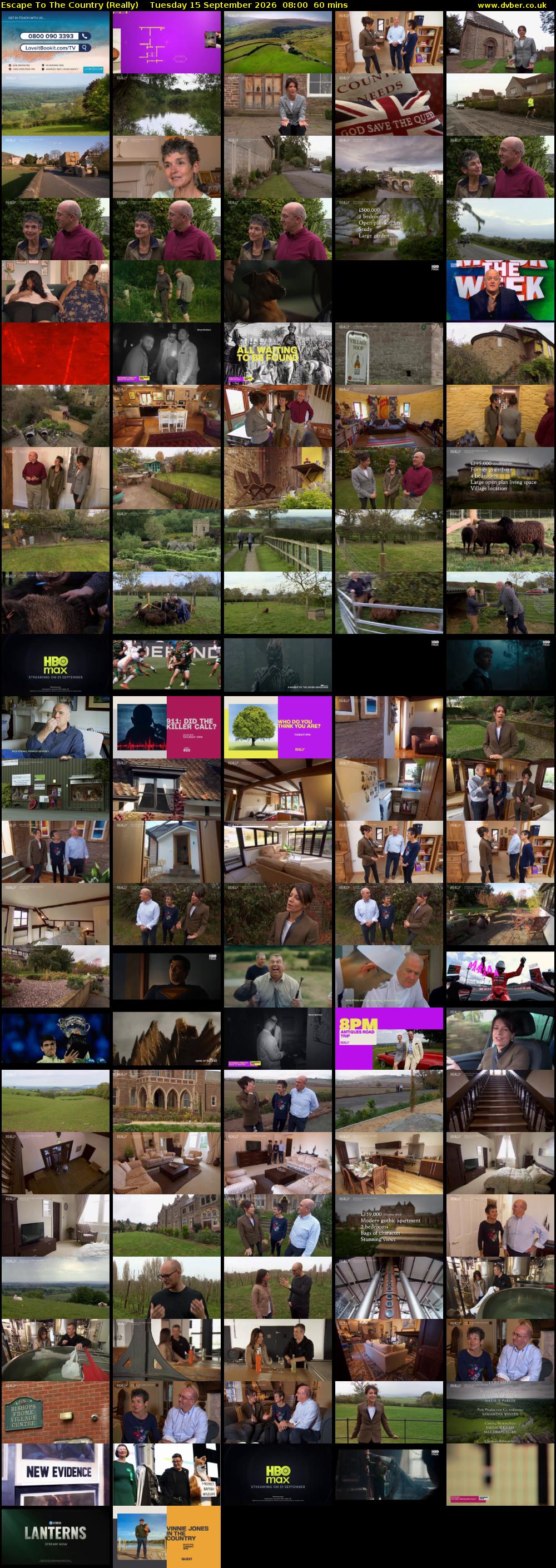 Escape to the Country (Really) Tuesday 15 September 2026 08:00 - 09:00