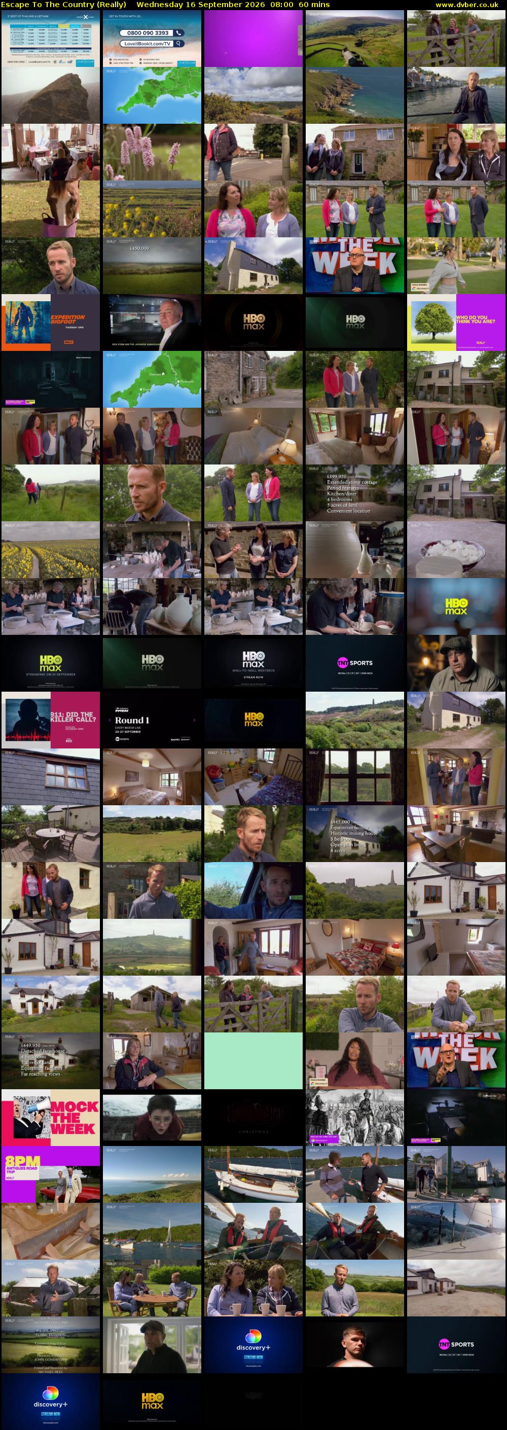 Escape to the Country (Really) Wednesday 16 September 2026 08:00 - 09:00