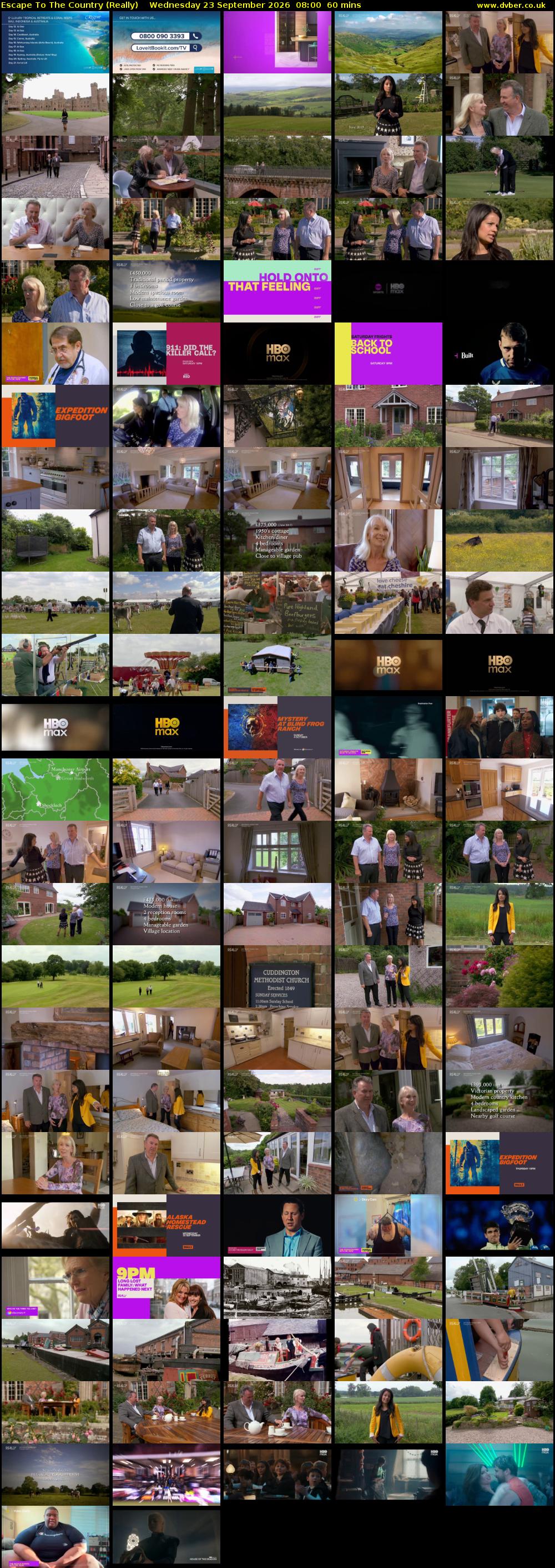 Escape to the Country (Really) Wednesday 23 September 2026 08:00 - 09:00