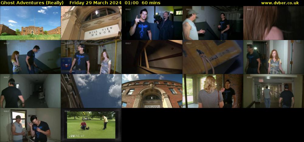 Ghost Adventures (Really) Friday 29 March 2024 01:00 - 02:00