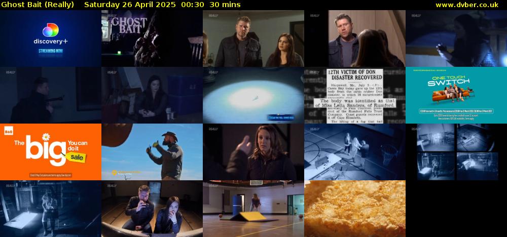 Ghost Bait (Really) Saturday 26 April 2025 00:30 - 01:00