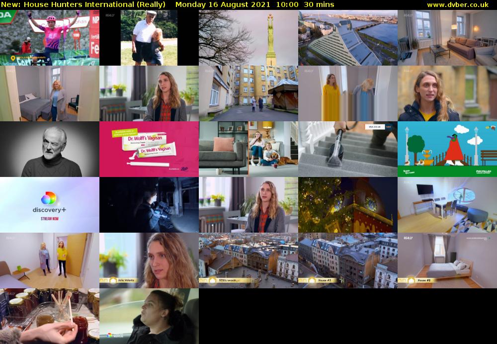 House Hunters International (Really) Monday 16 August 2021 10:00 - 10:30