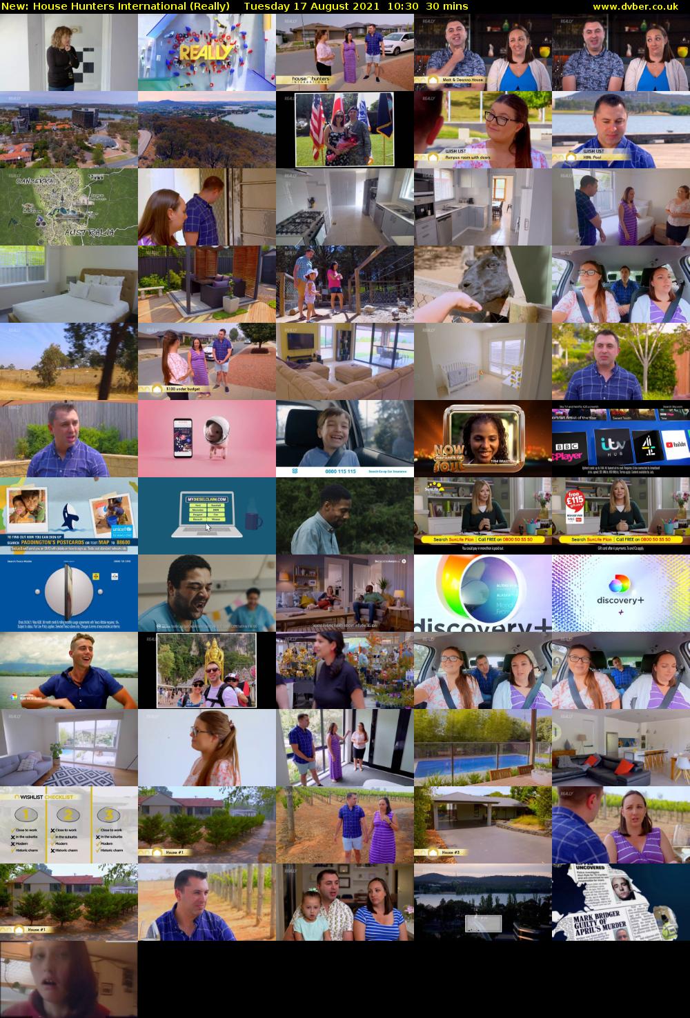 House Hunters International (Really) Tuesday 17 August 2021 10:30 - 11:00