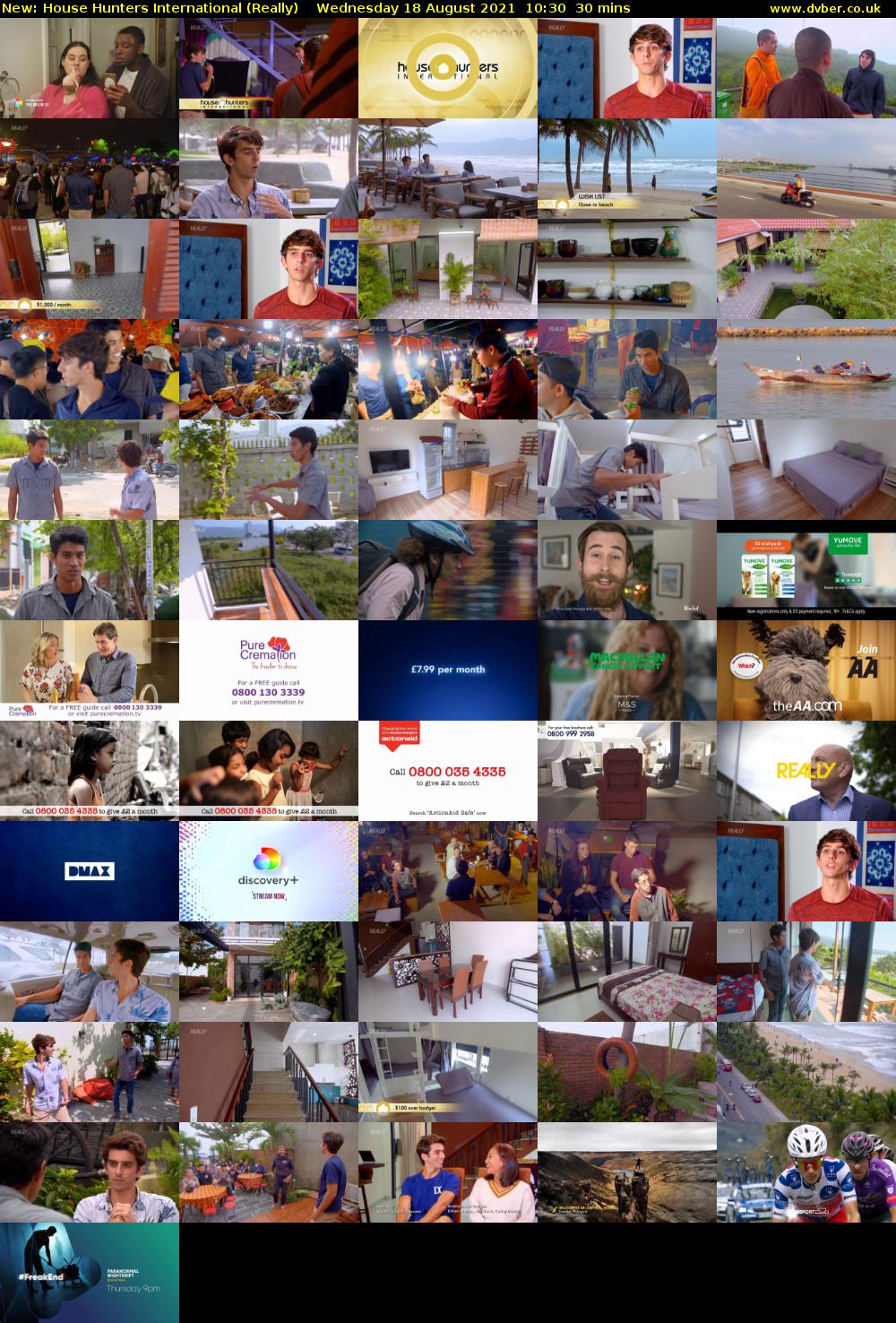 House Hunters International (Really) Wednesday 18 August 2021 10:30 - 11:00