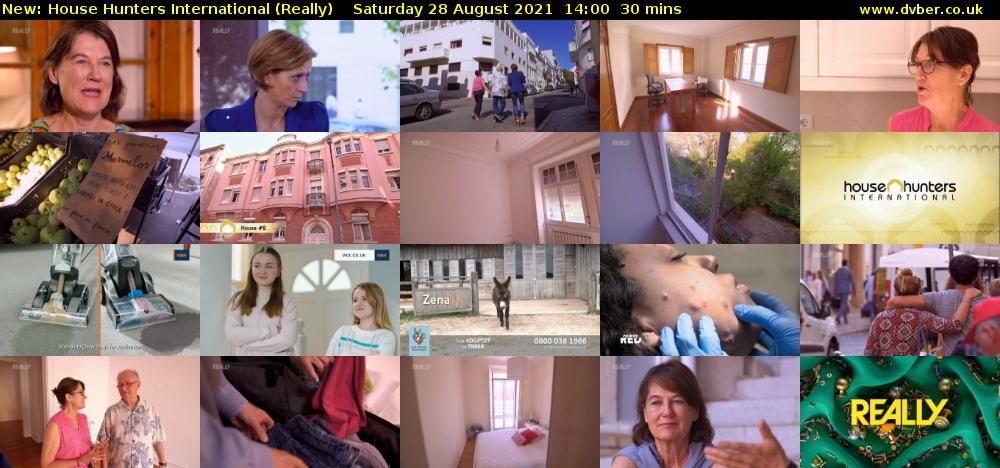 House Hunters International (Really) Saturday 28 August 2021 15:00 - 15:30