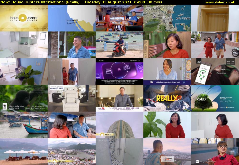 House Hunters International (Really) Tuesday 31 August 2021 10:00 - 10:30