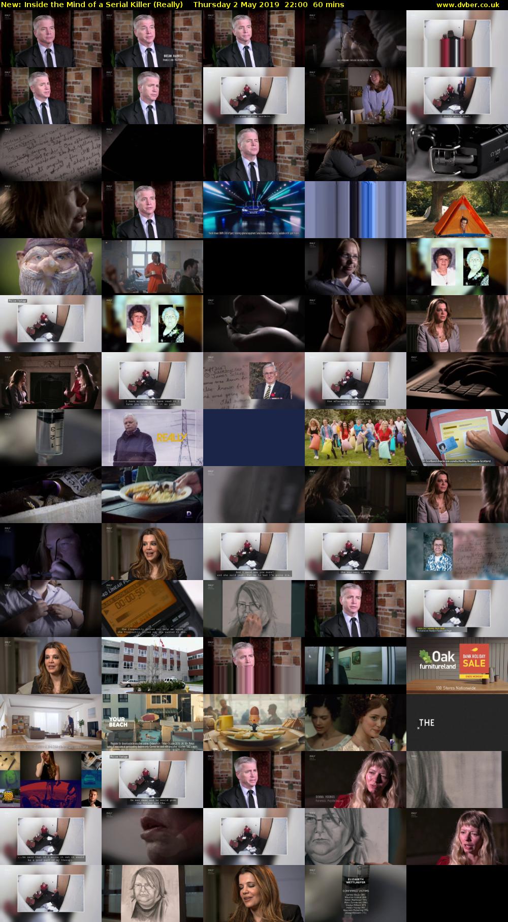 Inside the Mind of a Serial Killer (Really) Thursday 2 May 2019 22:00 - 23:00