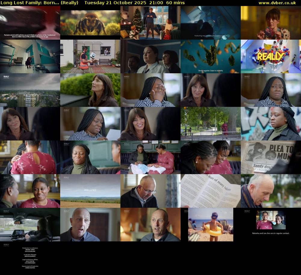 Long Lost Family: Born... (Really) Tuesday 21 October 2025 21:00 - 22:00