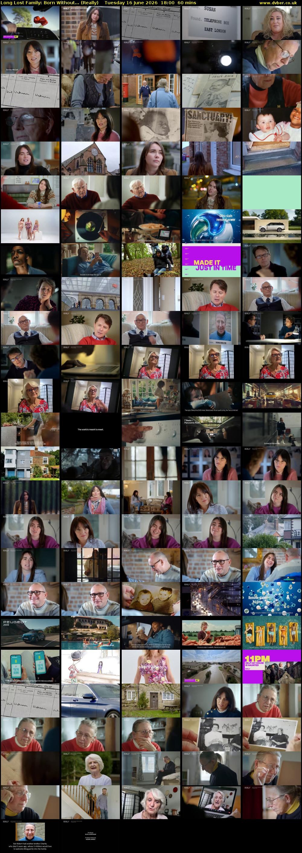 Long Lost Family: Born Without... (Really) Tuesday 16 June 2026 18:00 - 19:00