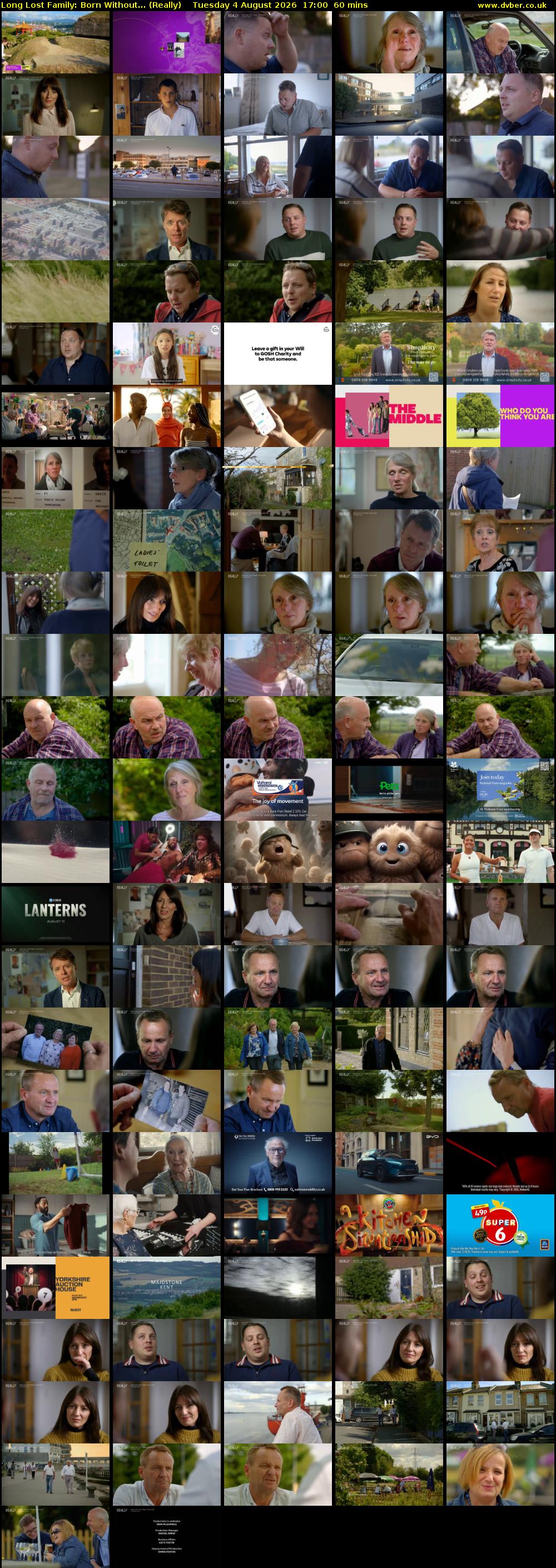 Long Lost Family: Born Without... (Really) Tuesday 4 August 2026 17:00 - 18:00