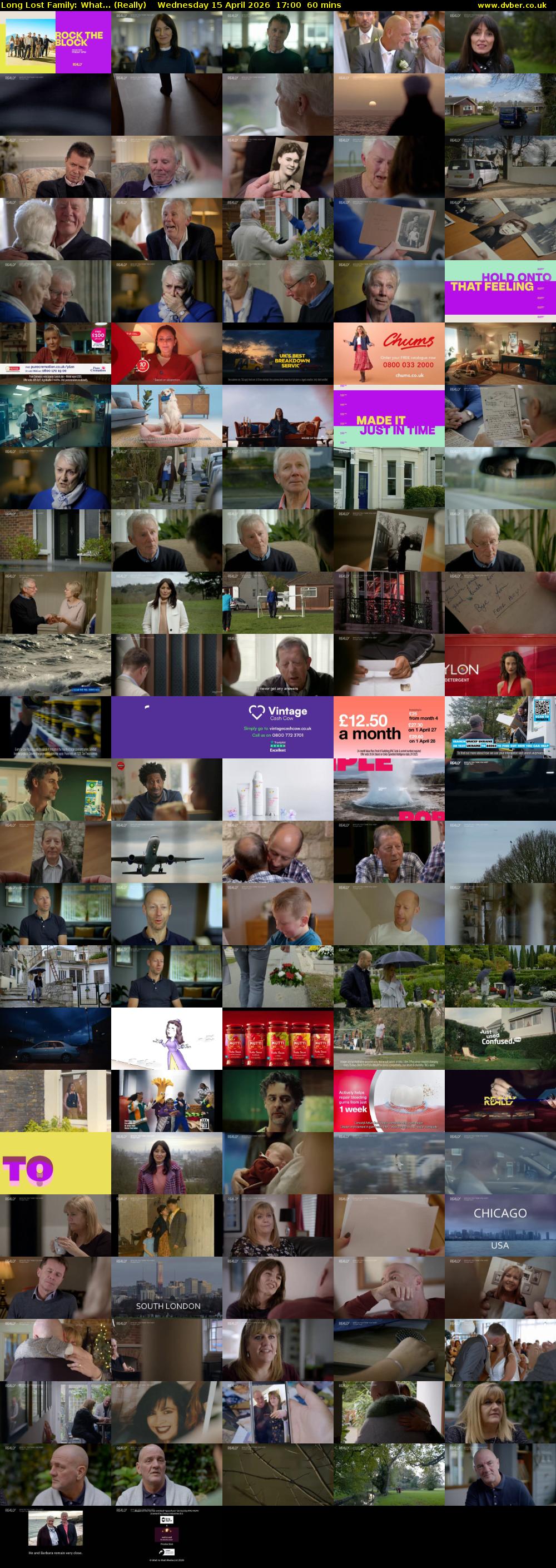 Long Lost Family: What... (Really) Wednesday 15 April 2026 17:00 - 18:00