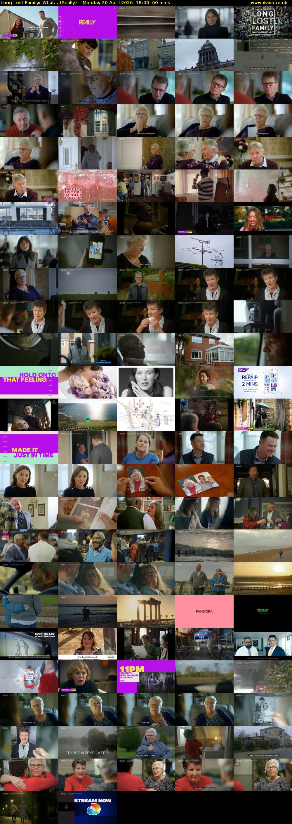 Long Lost Family: What... (Really) Monday 20 April 2026 18:00 - 19:00
