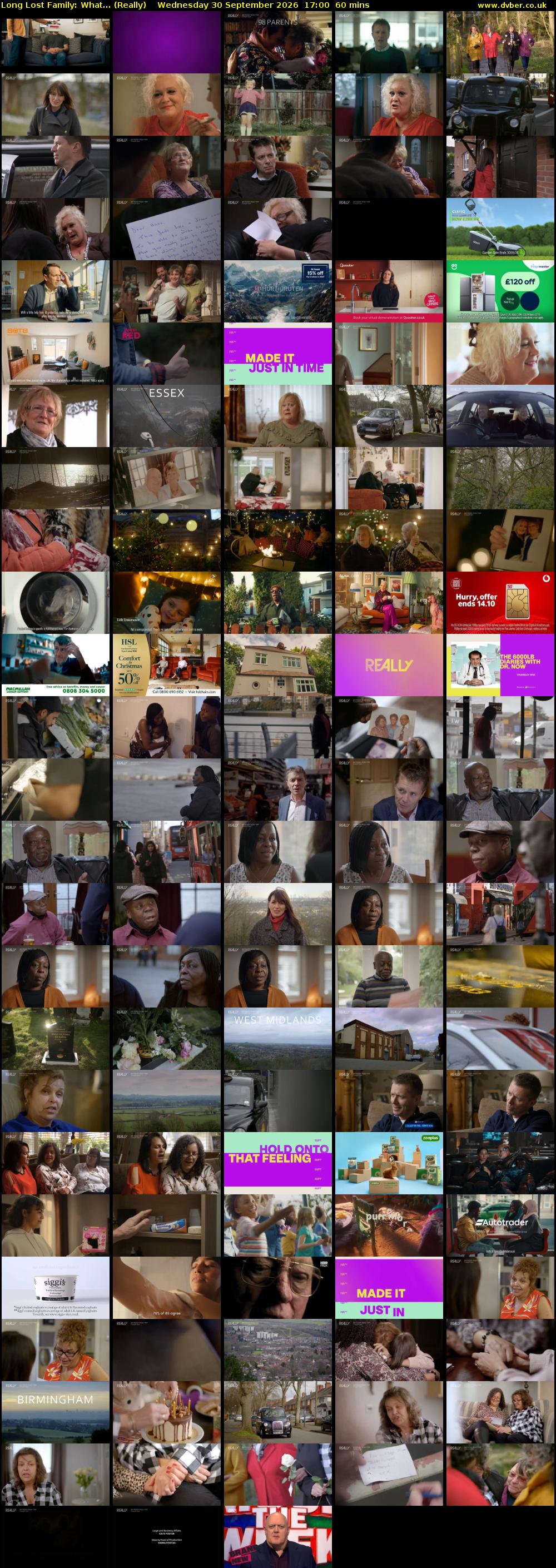 Long Lost Family: What... (Really) Wednesday 30 September 2026 17:00 - 18:00
