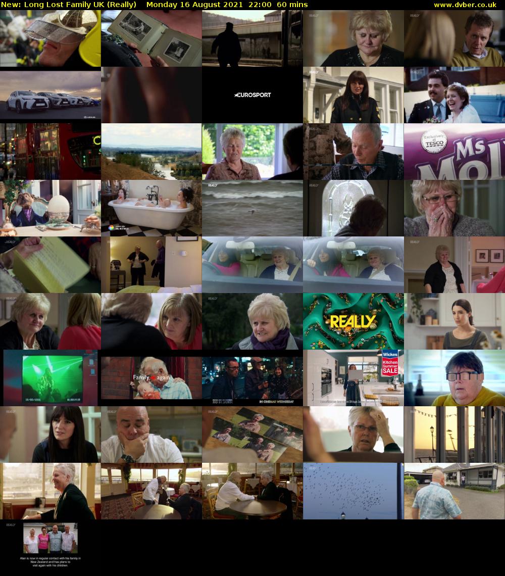 Long Lost Family UK (Really) Monday 16 August 2021 22:00 - 23:00