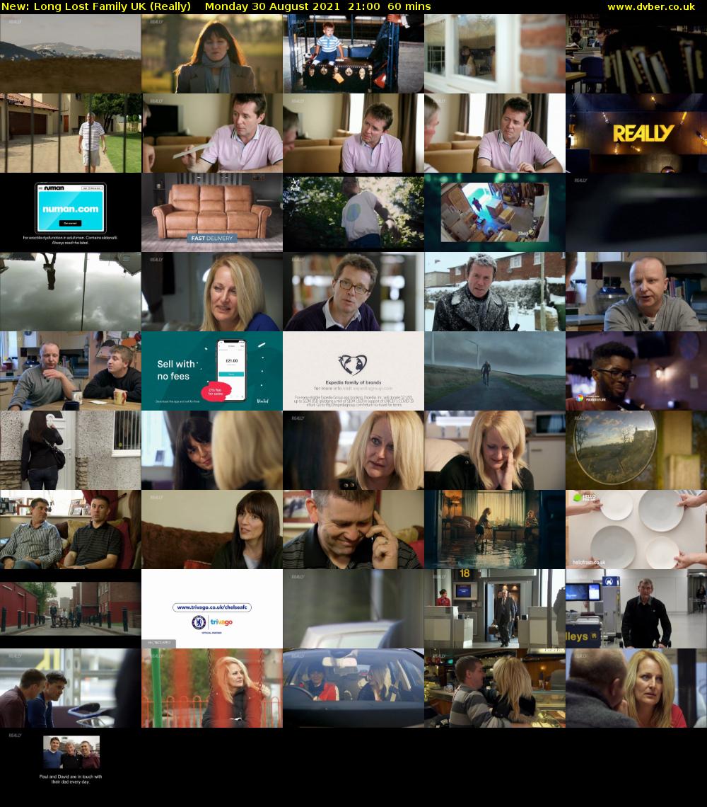 Long Lost Family UK (Really) Monday 30 August 2021 22:00 - 23:00