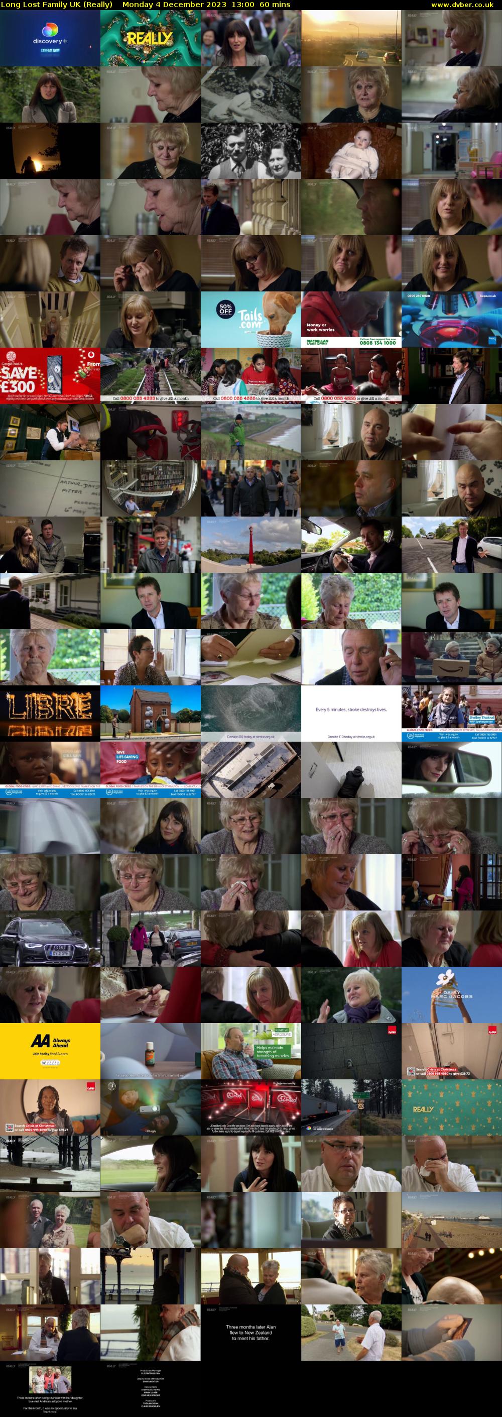 Long Lost Family UK (Really) Monday 4 December 2023 13:00 - 14:00