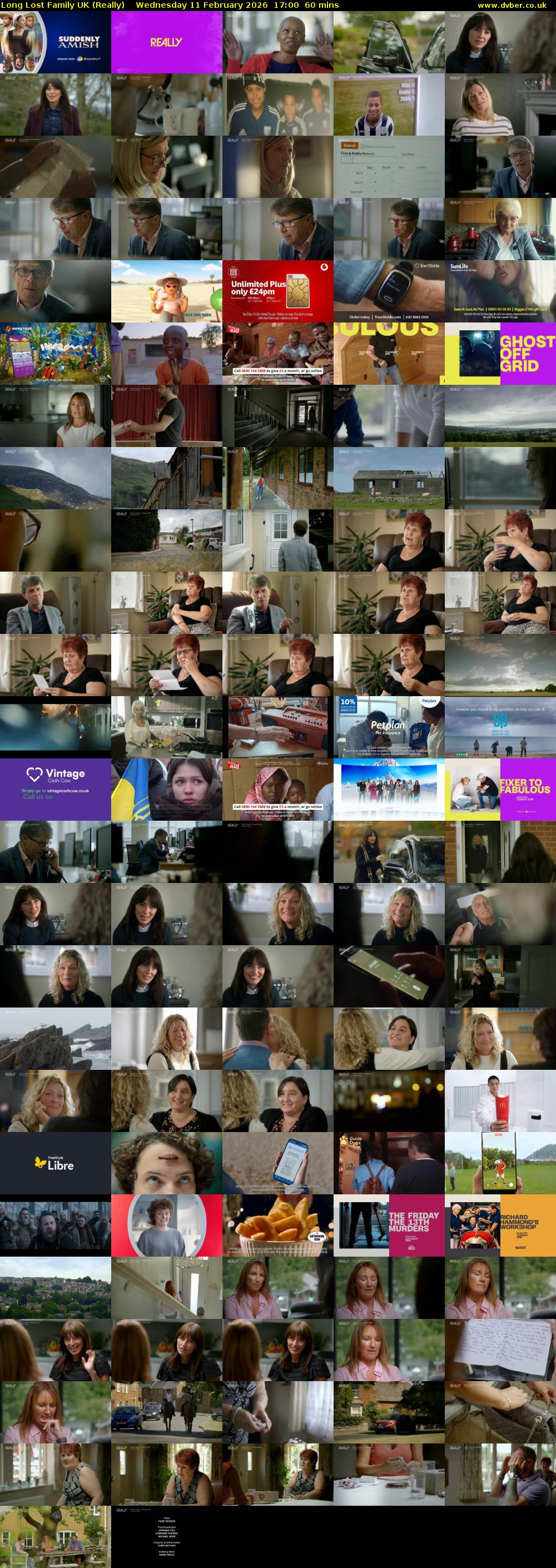 Long Lost Family UK (Really) Wednesday 11 February 2026 17:00 - 18:00