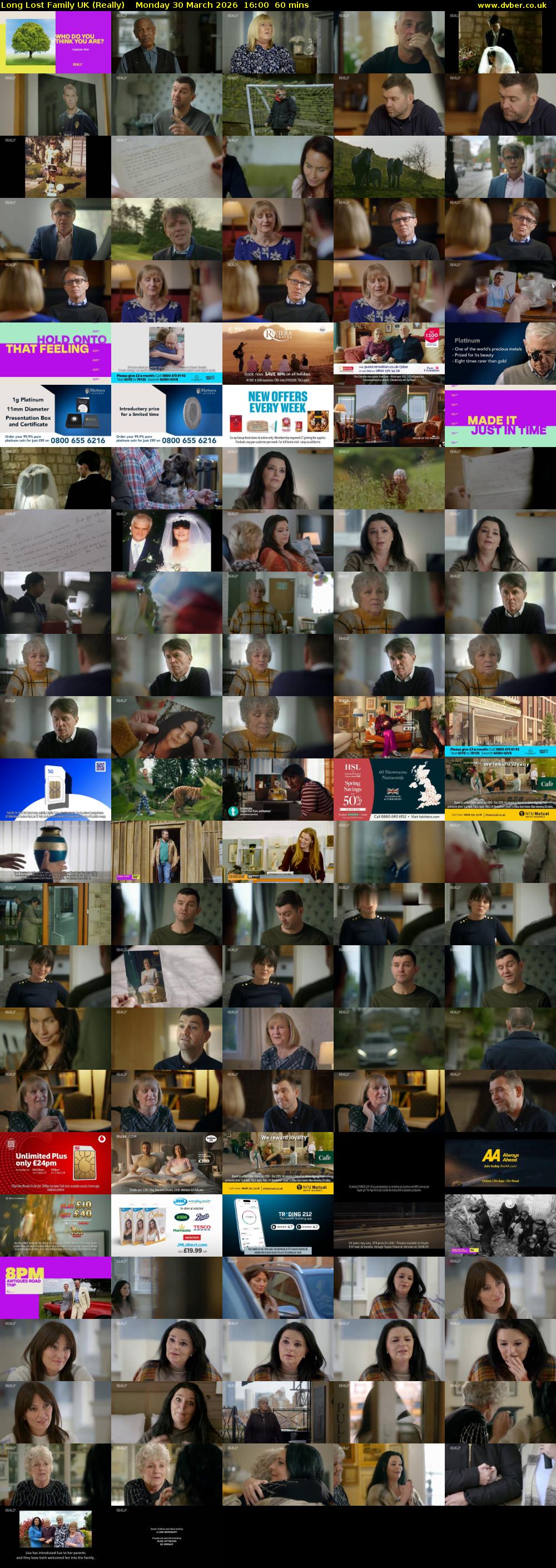 Long Lost Family UK (Really) Monday 30 March 2026 16:00 - 17:00