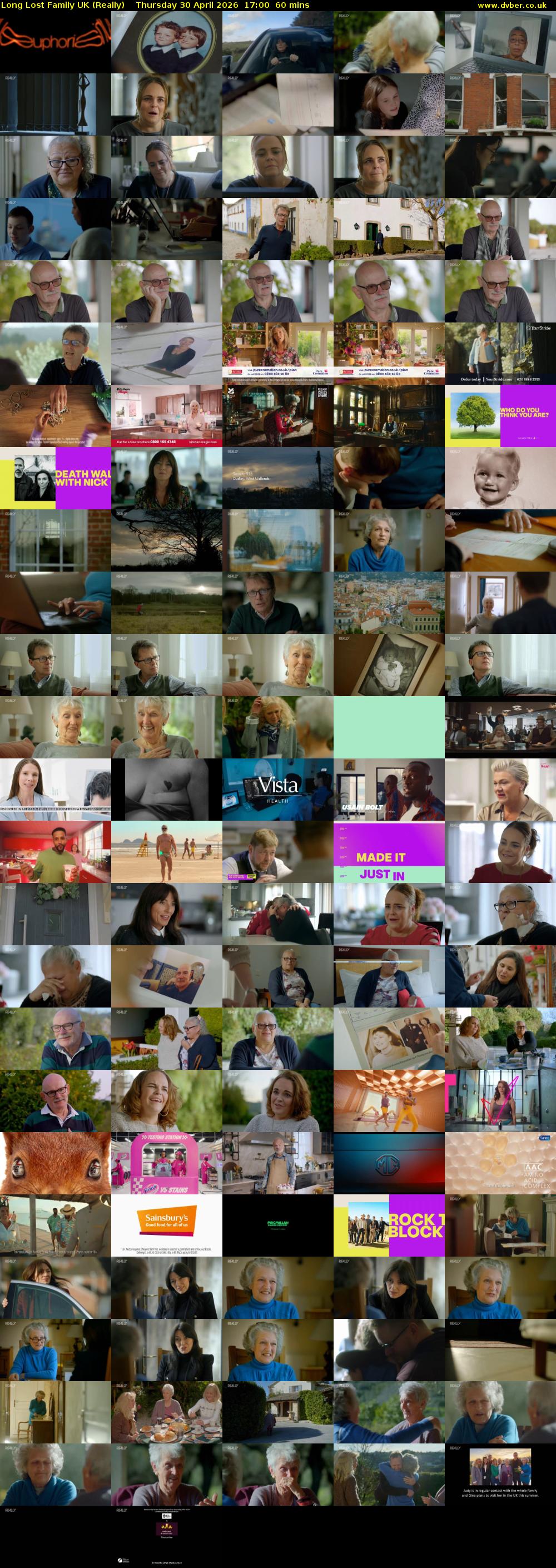 Long Lost Family UK (Really) Thursday 30 April 2026 17:00 - 18:00