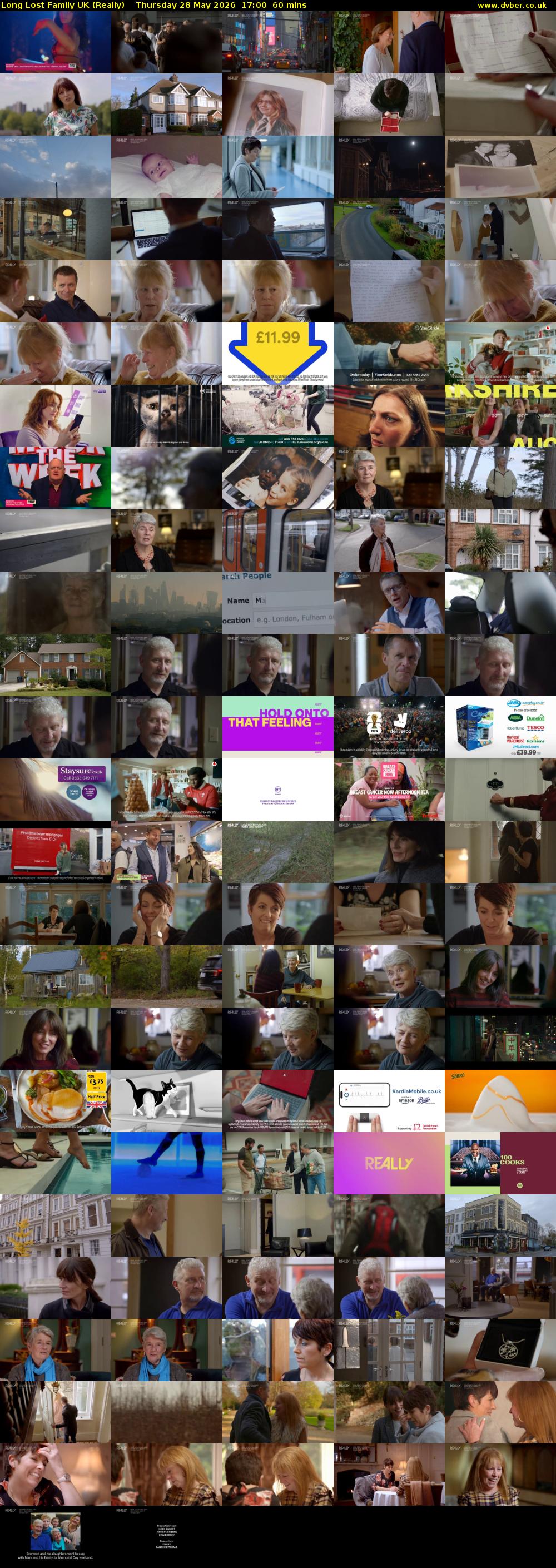 Long Lost Family UK (Really) Thursday 28 May 2026 17:00 - 18:00