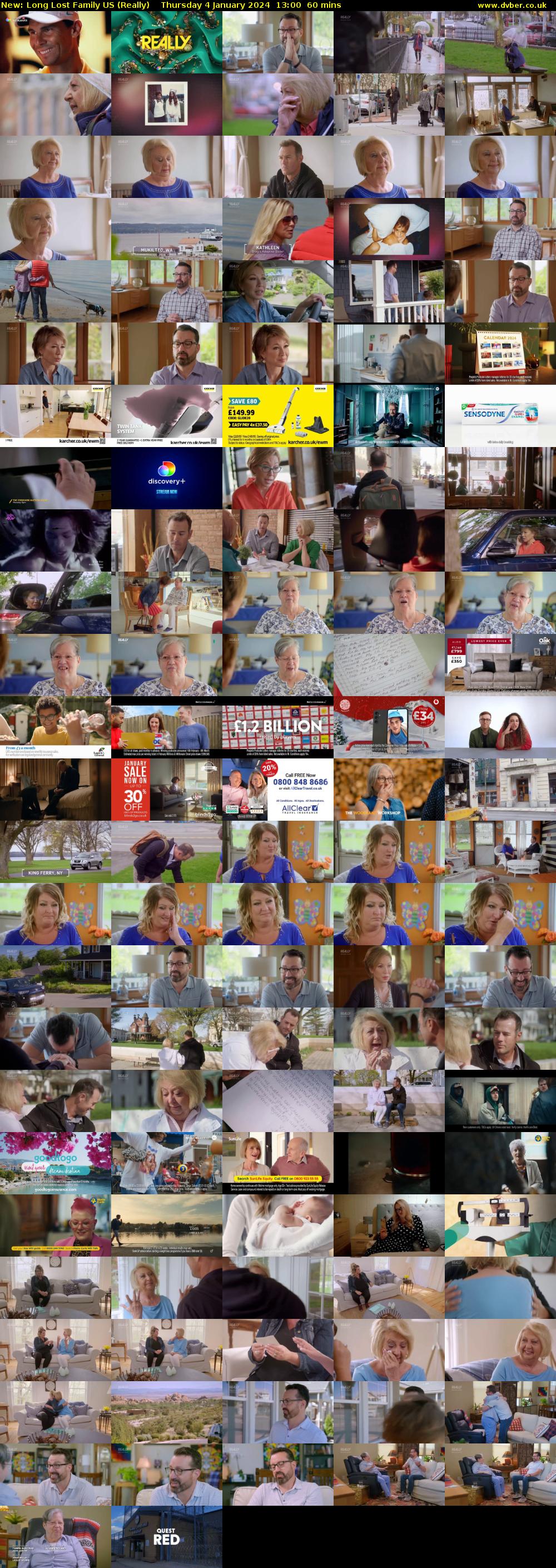 Long Lost Family US (Really) Thursday 4 January 2024 13:00 - 14:00