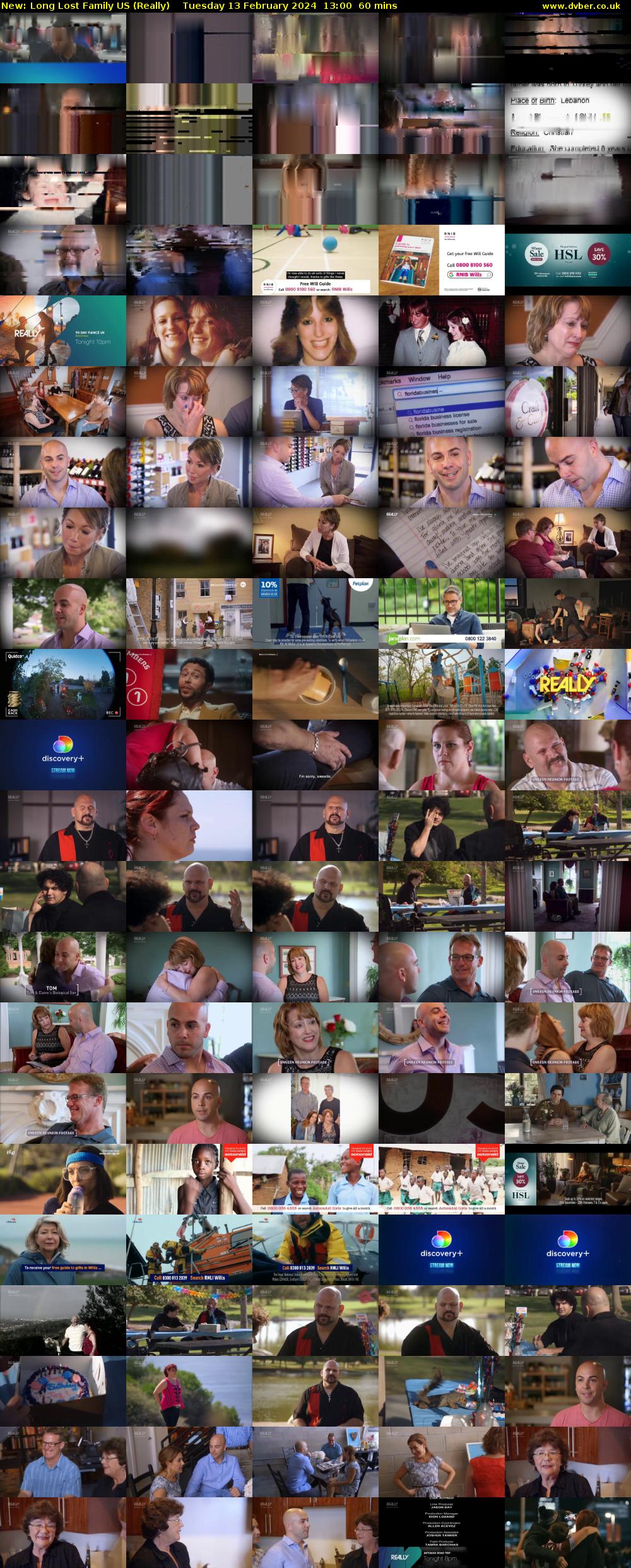 Long Lost Family US (Really) Tuesday 13 February 2024 13:00 - 14:00