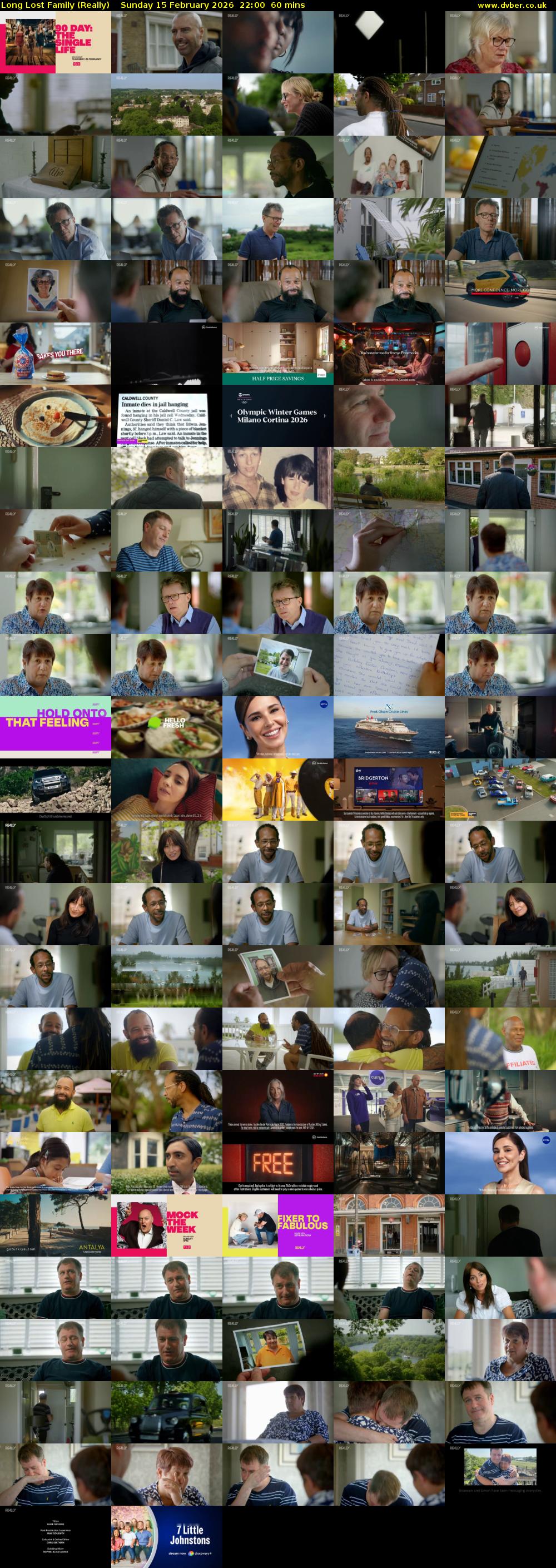 Long Lost Family (Really) Sunday 15 February 2026 22:00 - 23:00