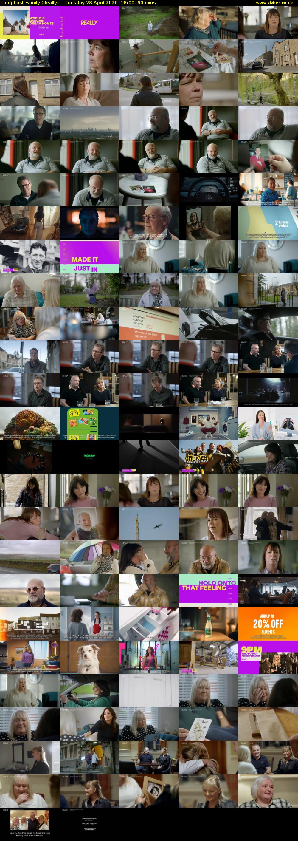Long Lost Family (Really) Tuesday 28 April 2026 18:00 - 19:00