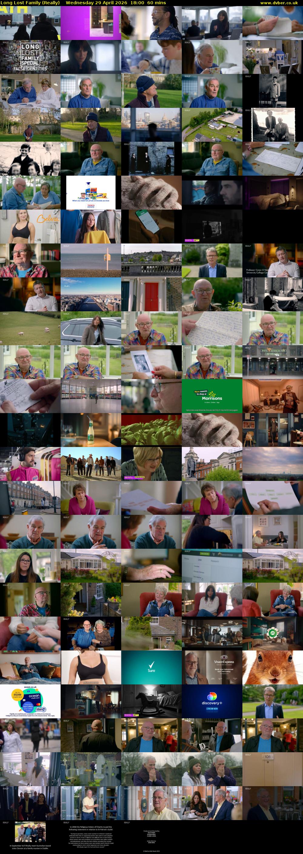 Long Lost Family (Really) Wednesday 29 April 2026 18:00 - 19:00