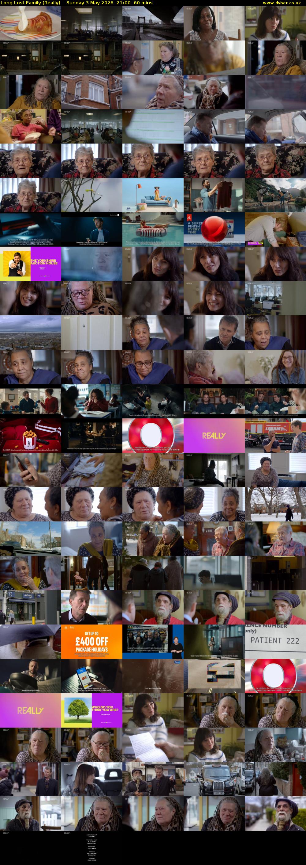 Long Lost Family (Really) Sunday 3 May 2026 21:00 - 22:00