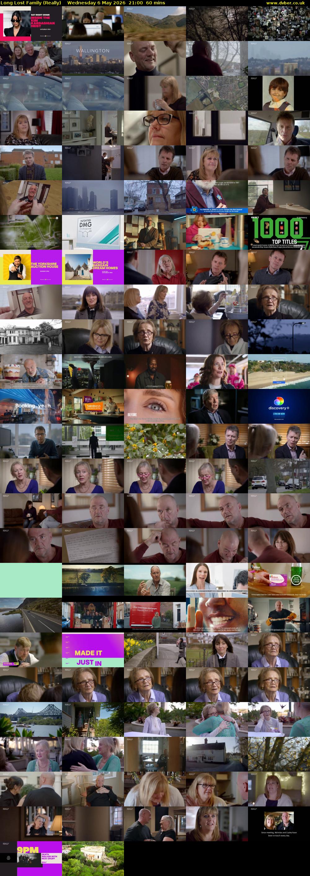 Long Lost Family (Really) Wednesday 6 May 2026 21:00 - 22:00