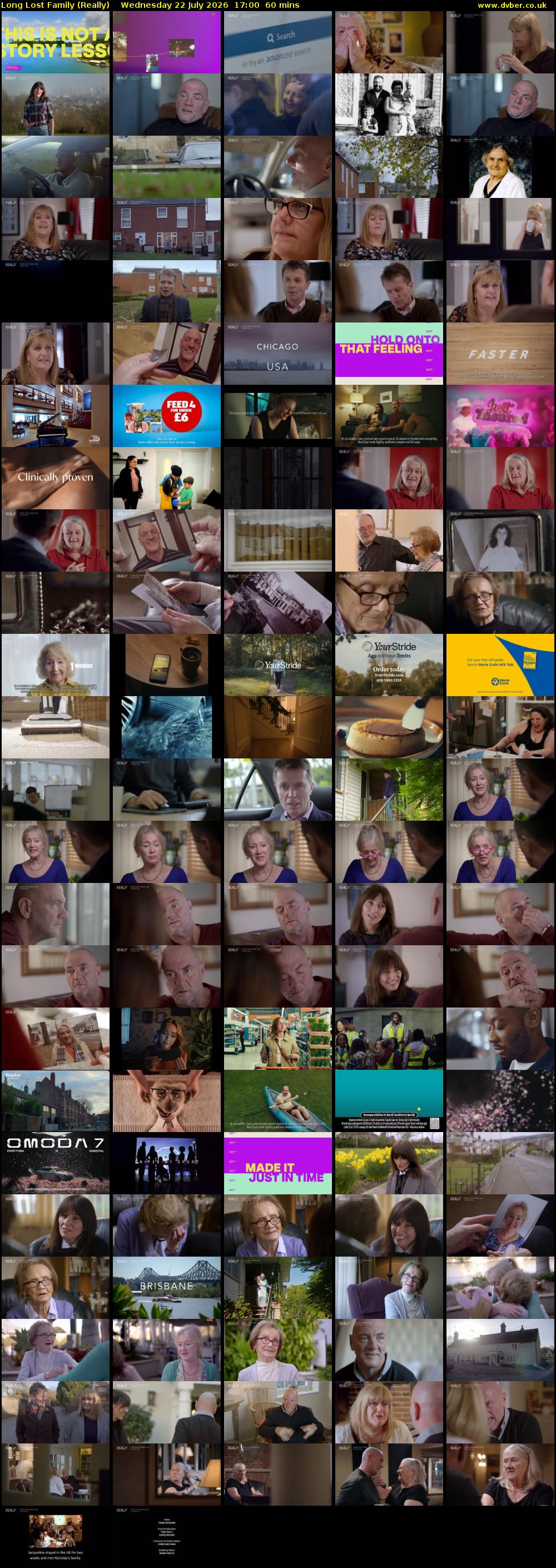 Long Lost Family (Really) Wednesday 22 July 2026 17:00 - 18:00