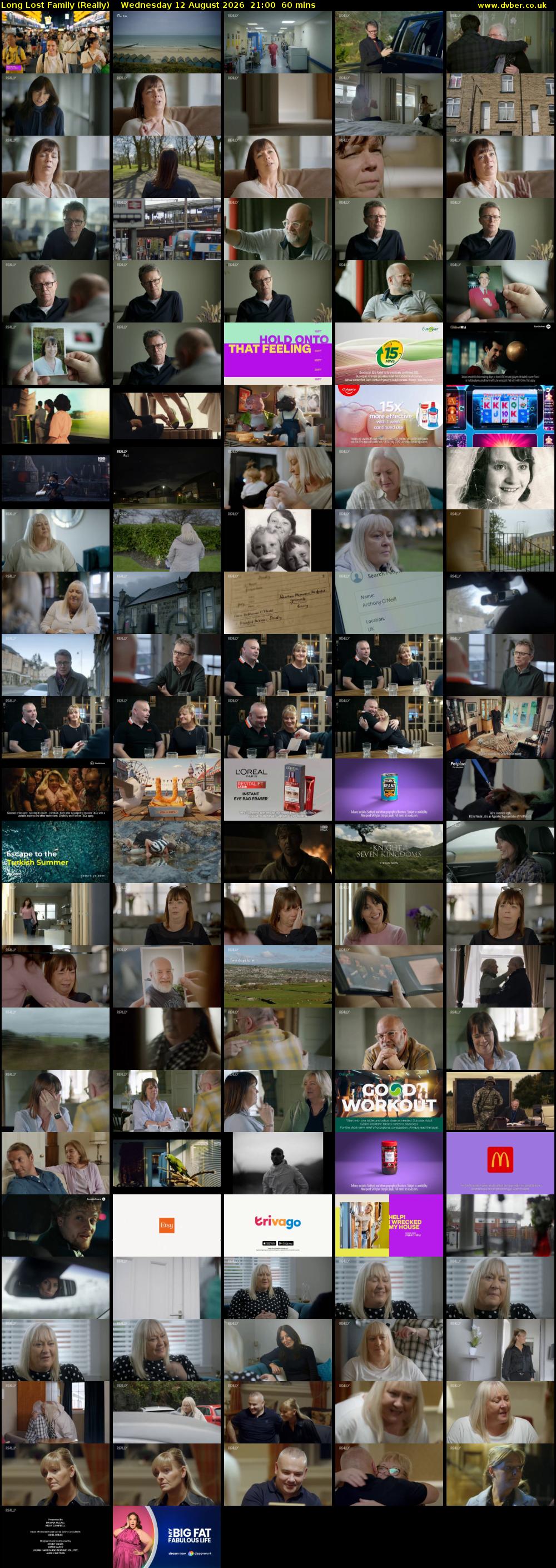 Long Lost Family (Really) Wednesday 12 August 2026 21:00 - 22:00