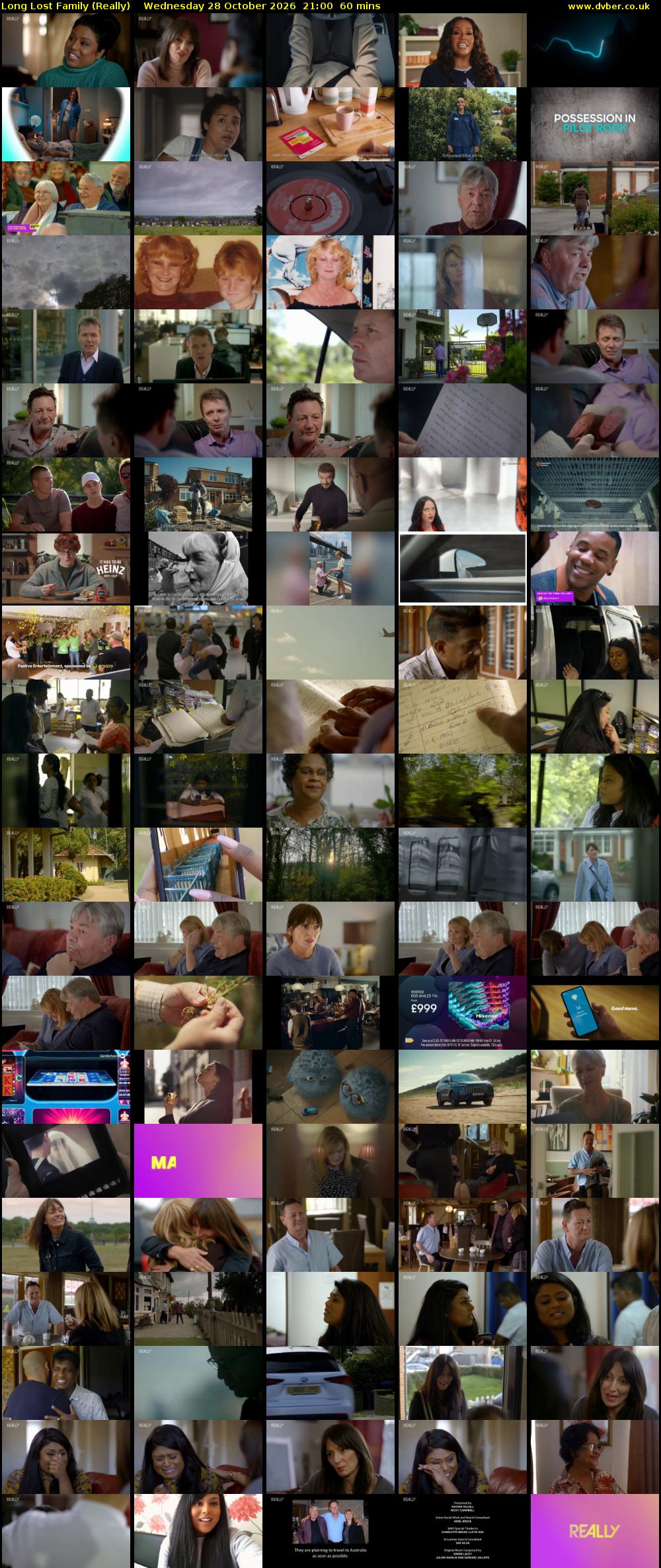 Long Lost Family (Really) Wednesday 28 October 2026 21:00 - 22:00