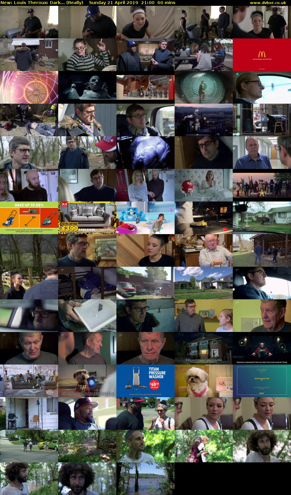 Louis Theroux: Dark... (Really) Sunday 21 April 2019 21:00 - 22:00