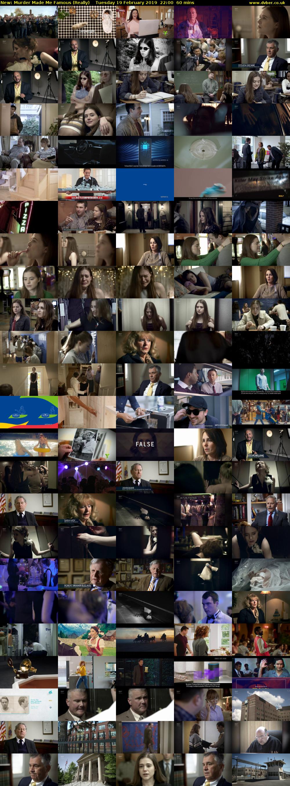 Murder Made Me Famous (Really) Tuesday 19 February 2019 18:25 - 23:58