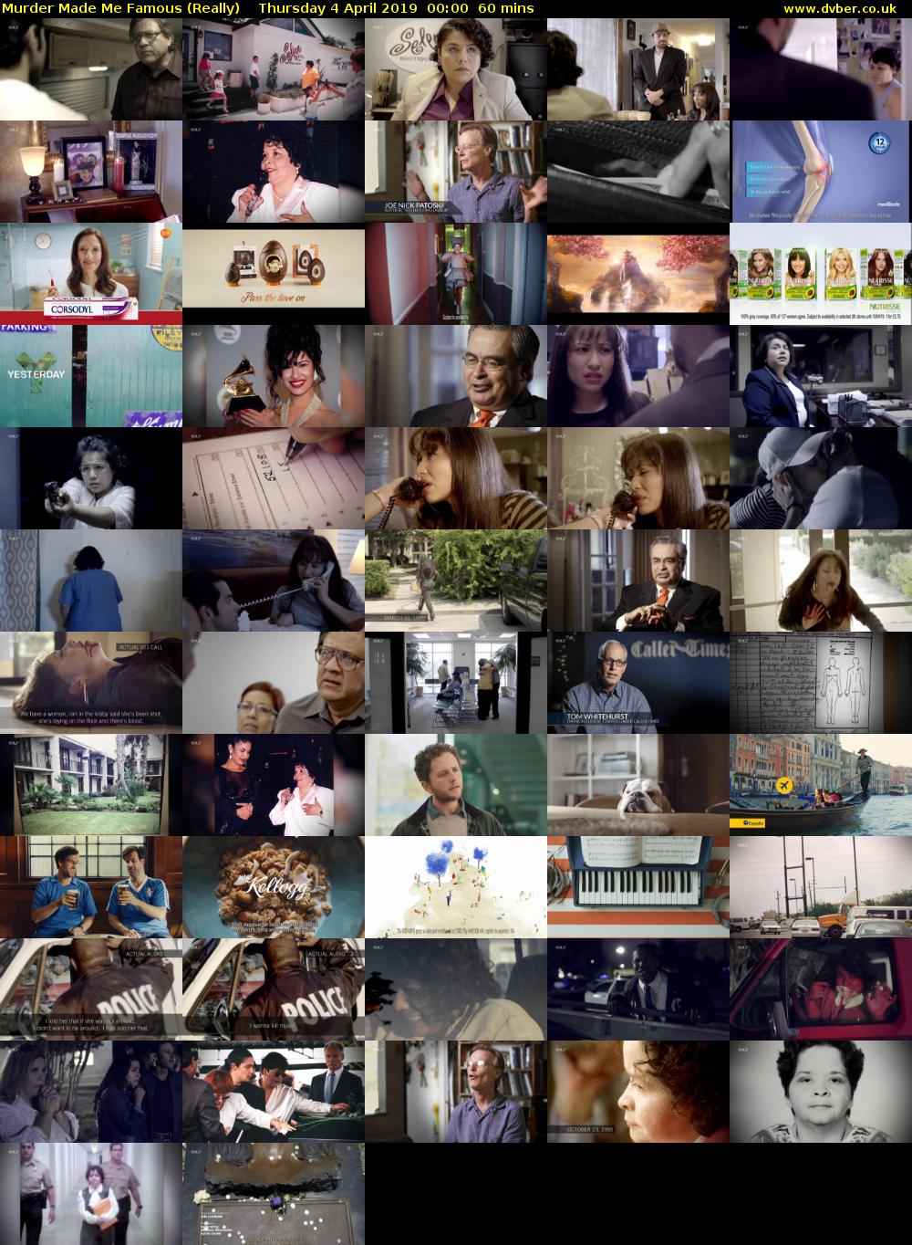 Murder Made Me Famous (Really) Thursday 4 April 2019 00:00 - 01:00