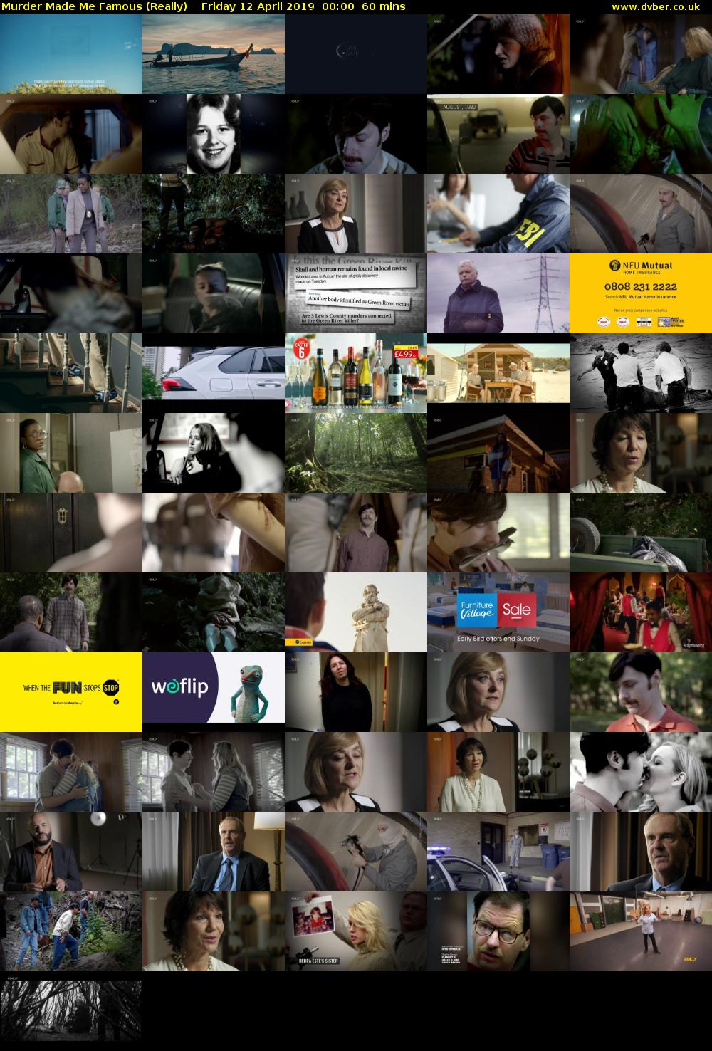 Murder Made Me Famous (Really) Friday 12 April 2019 00:00 - 01:00