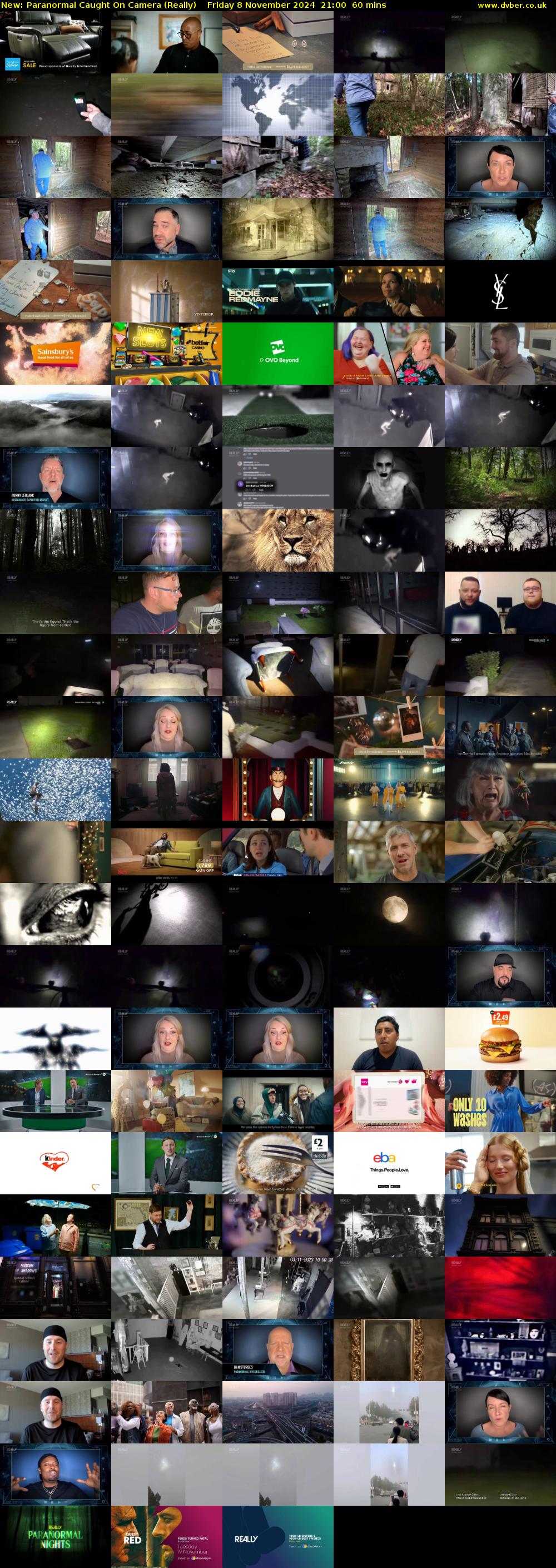 Paranormal Caught On Camera (Really) Friday 8 November 2024 21:00 - 22:00