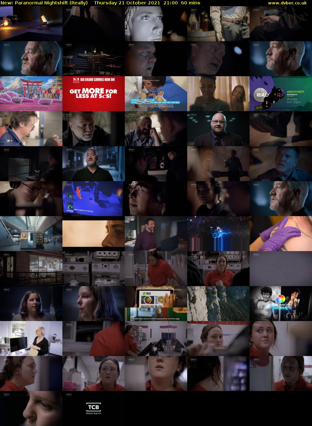 Paranormal Nightshift (Really) Thursday 21 October 2021 21:00 - 22:00