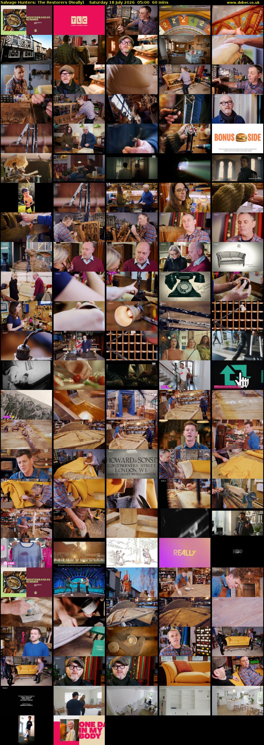 Salvage Hunters: The Restorers (Really) Saturday 18 July 2026 05:00 - 06:00