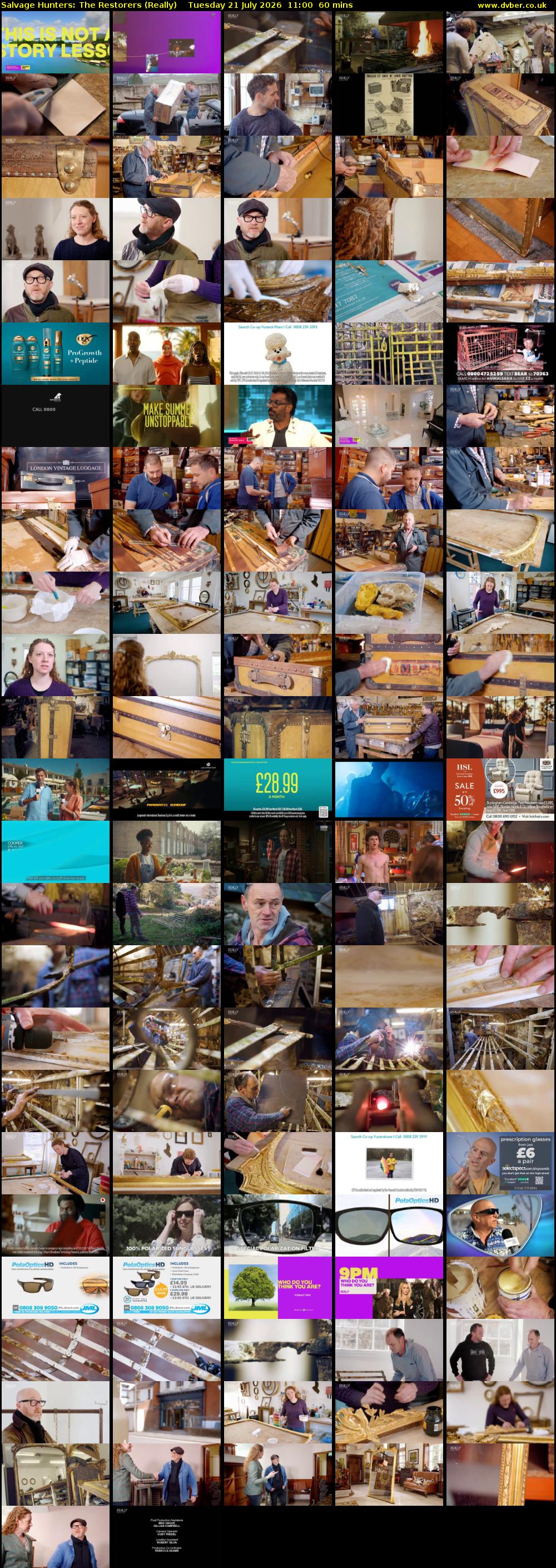Salvage Hunters: The Restorers (Really) Tuesday 21 July 2026 11:00 - 12:00