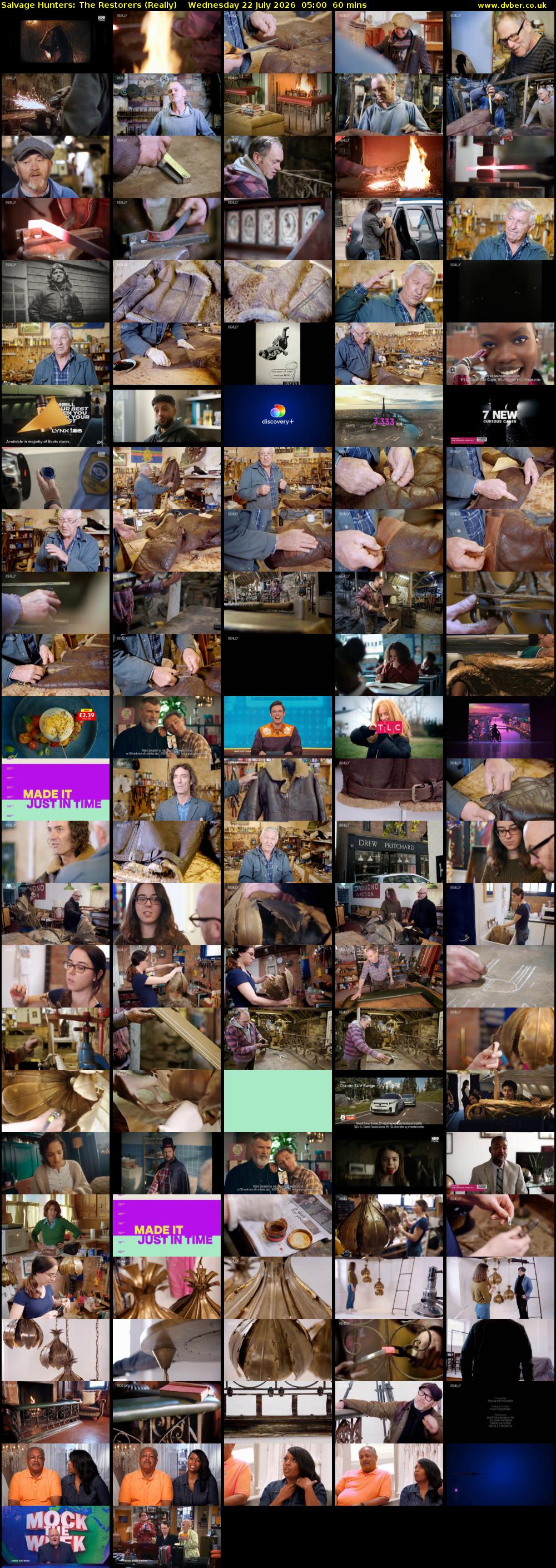 Salvage Hunters: The Restorers (Really) Wednesday 22 July 2026 05:00 - 06:00