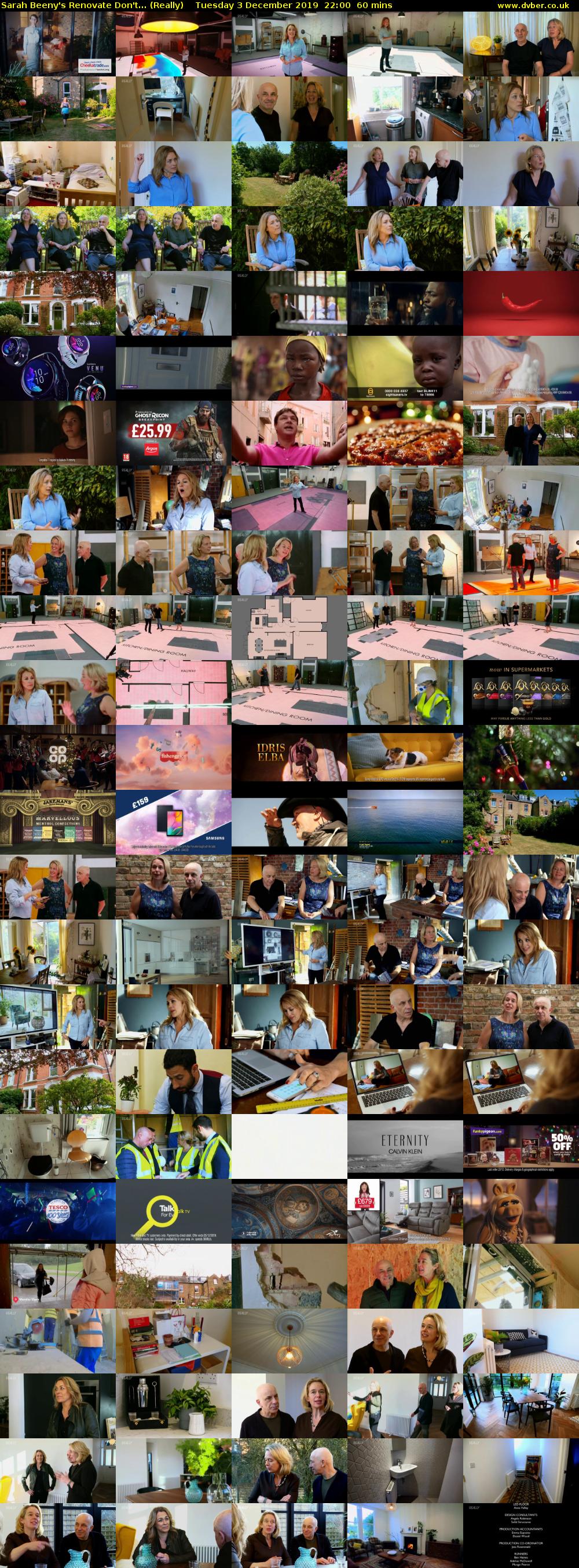 Sarah Beeny's Renovate Don't... (Really) Tuesday 3 December 2019 22:00 - 23:00