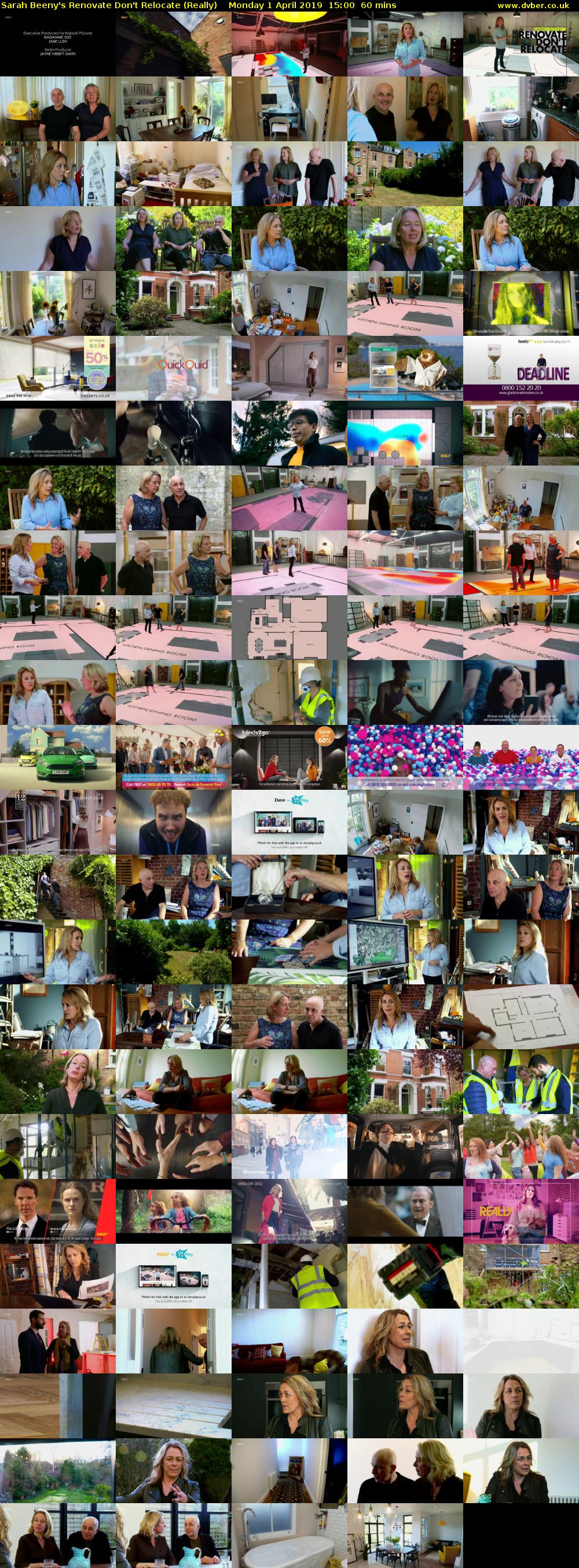 Sarah Beeny's Renovate Don't Relocate (Really) Monday 1 April 2019 15:00 - 16:00