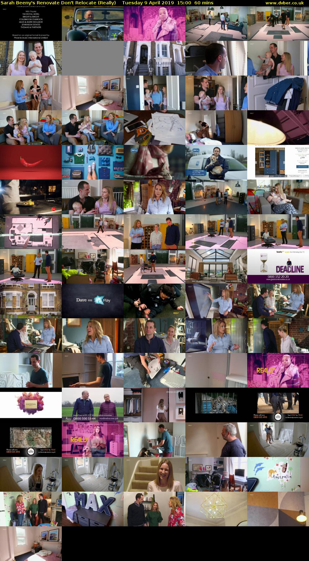 Sarah Beeny's Renovate Don't Relocate (Really) Tuesday 9 April 2019 15:00 - 16:00