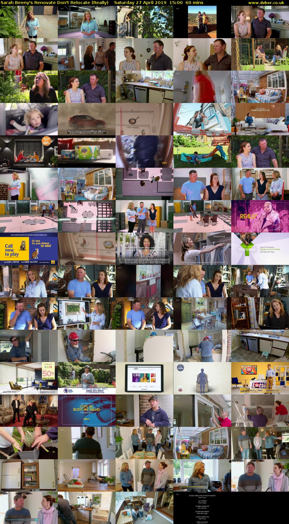Sarah Beeny's Renovate Don't Relocate (Really) Saturday 27 April 2019 15:00 - 16:00