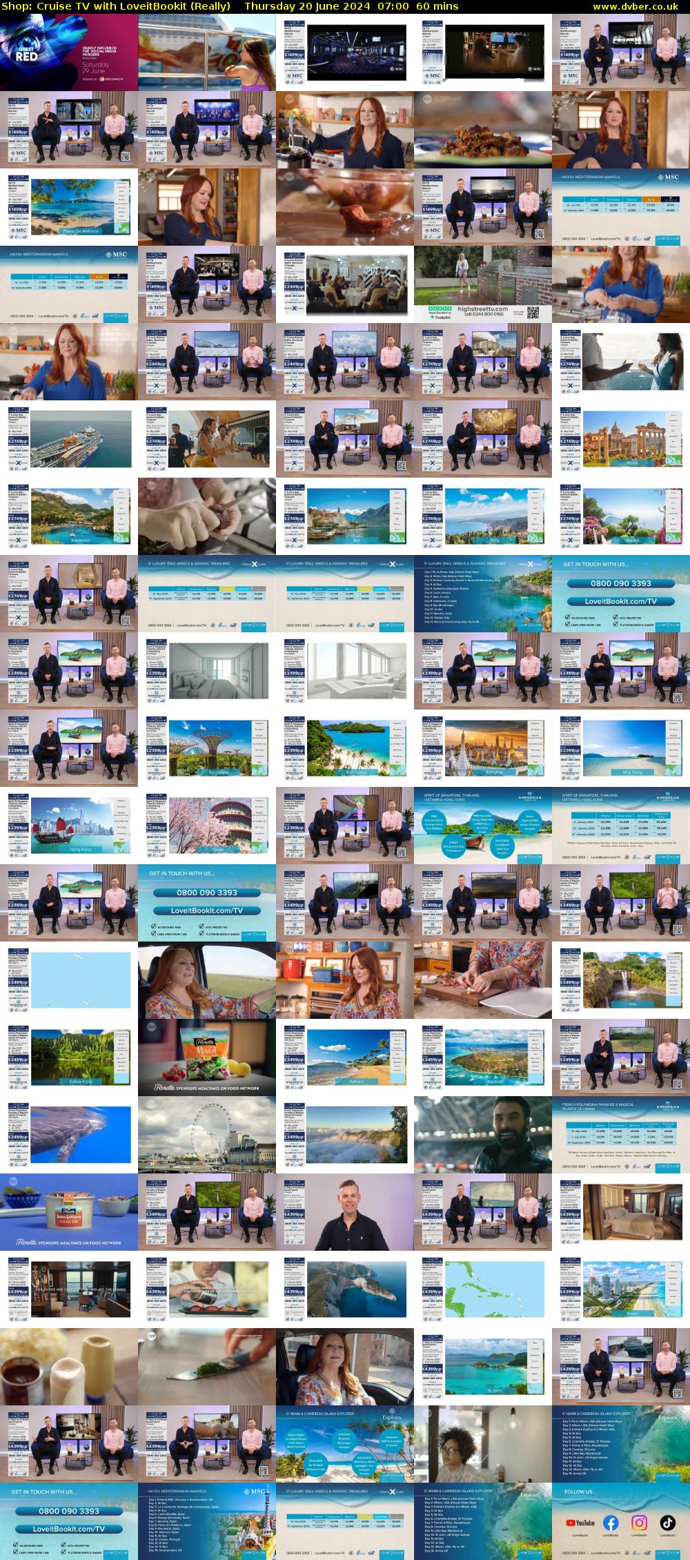 Shop: Cruise TV with LoveitBookit (Really) Thursday 20 June 2024 07:00 - 08:00