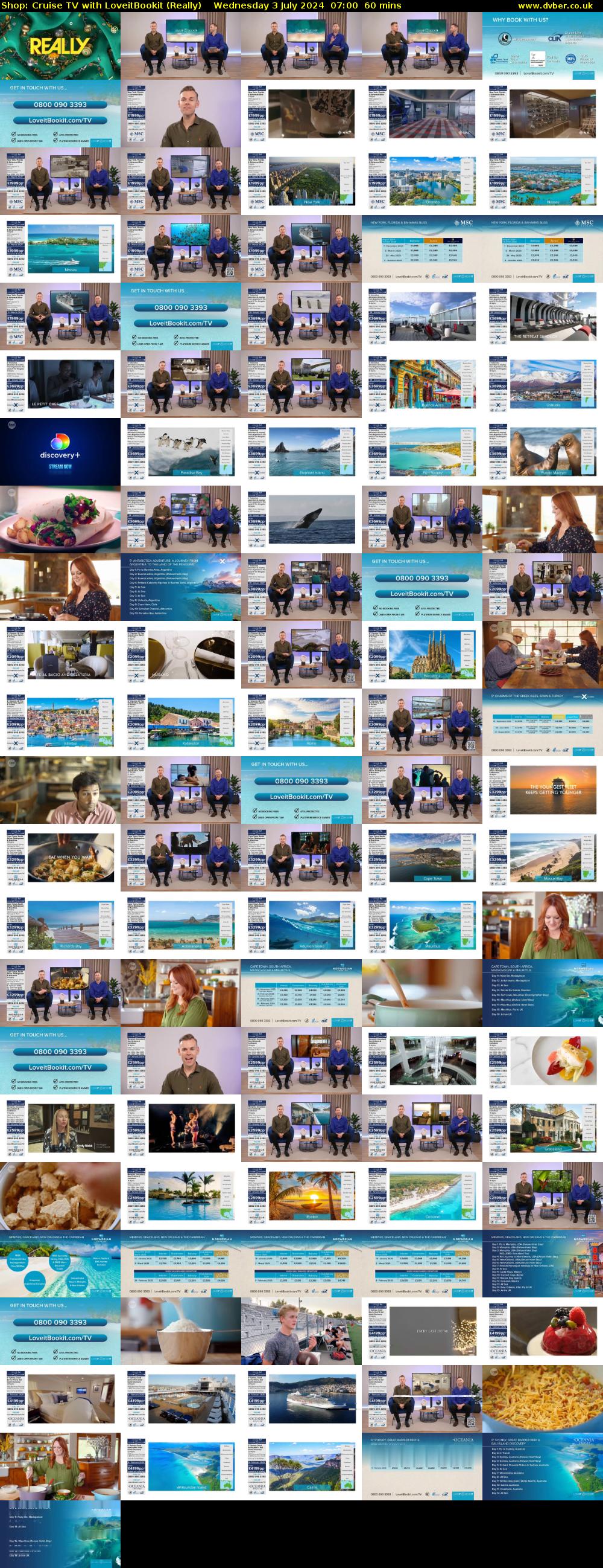 Shop: Cruise TV with LoveitBookit (Really) Wednesday 3 July 2024 07:00 - 08:00