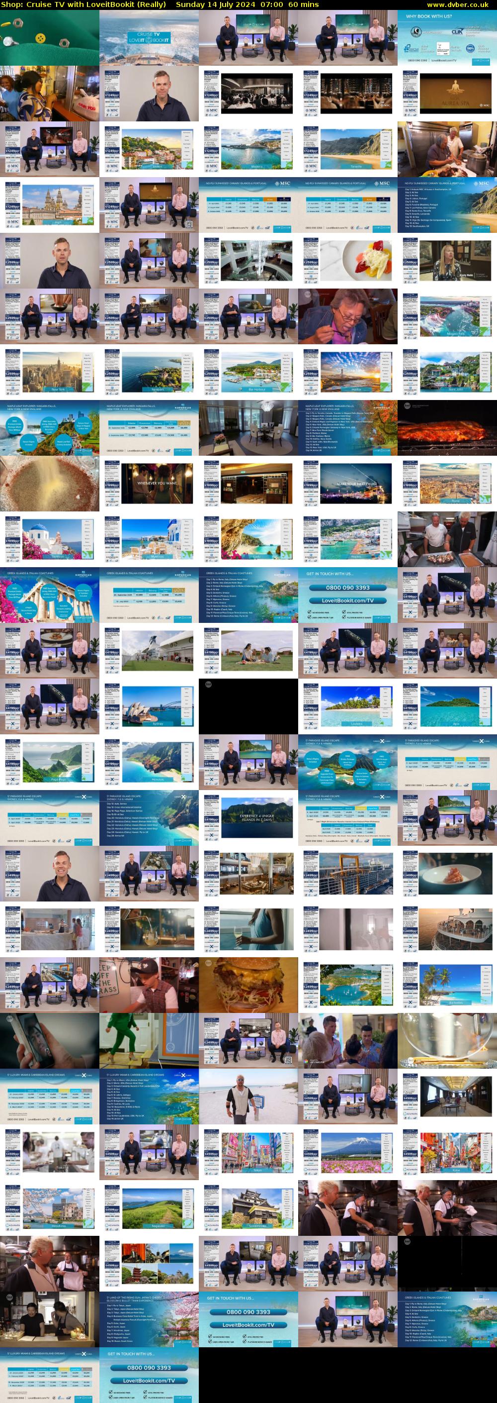 Shop: Cruise TV with LoveitBookit (Really) Sunday 14 July 2024 07:00 - 08:00